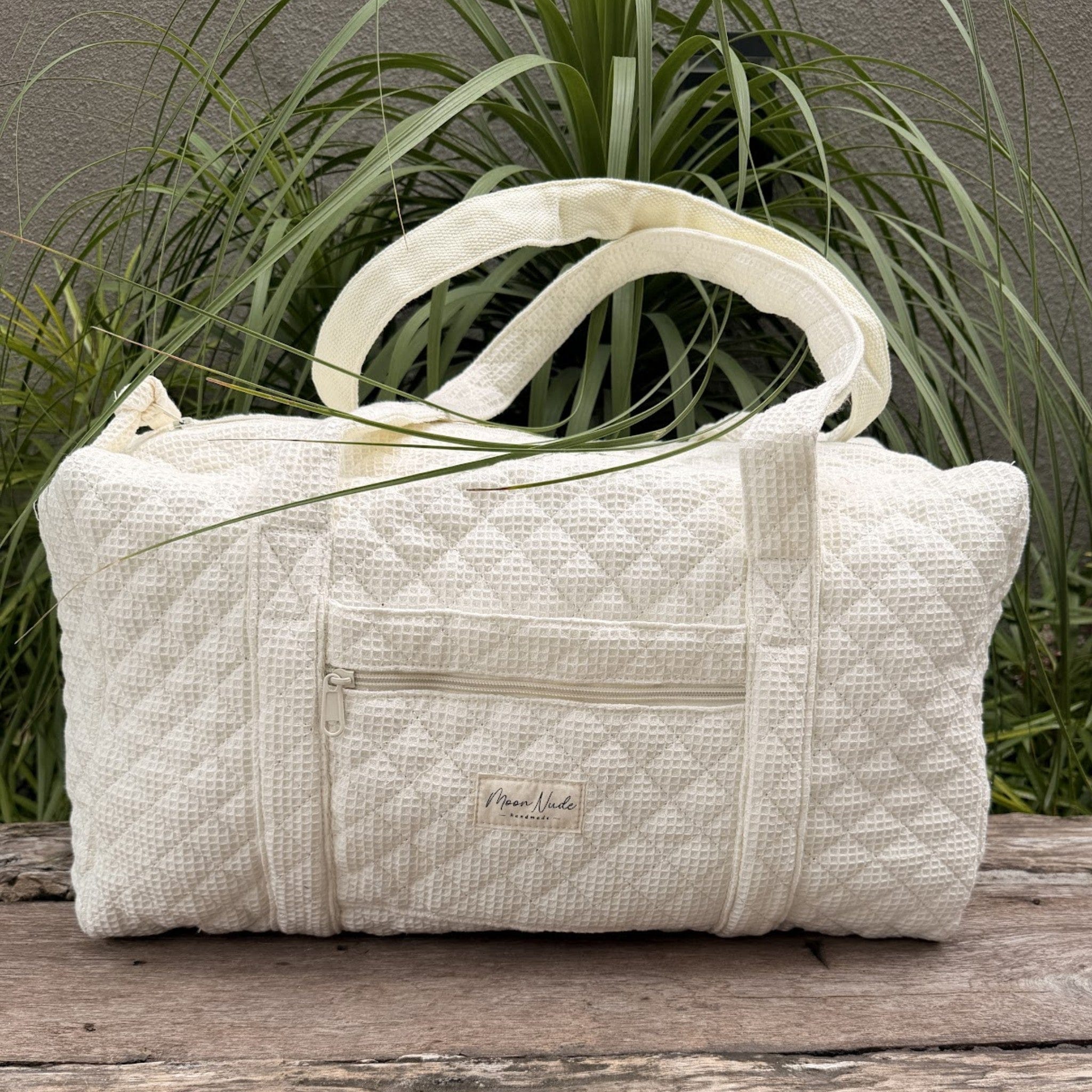 Cream Large Duffel Bag - Image 3