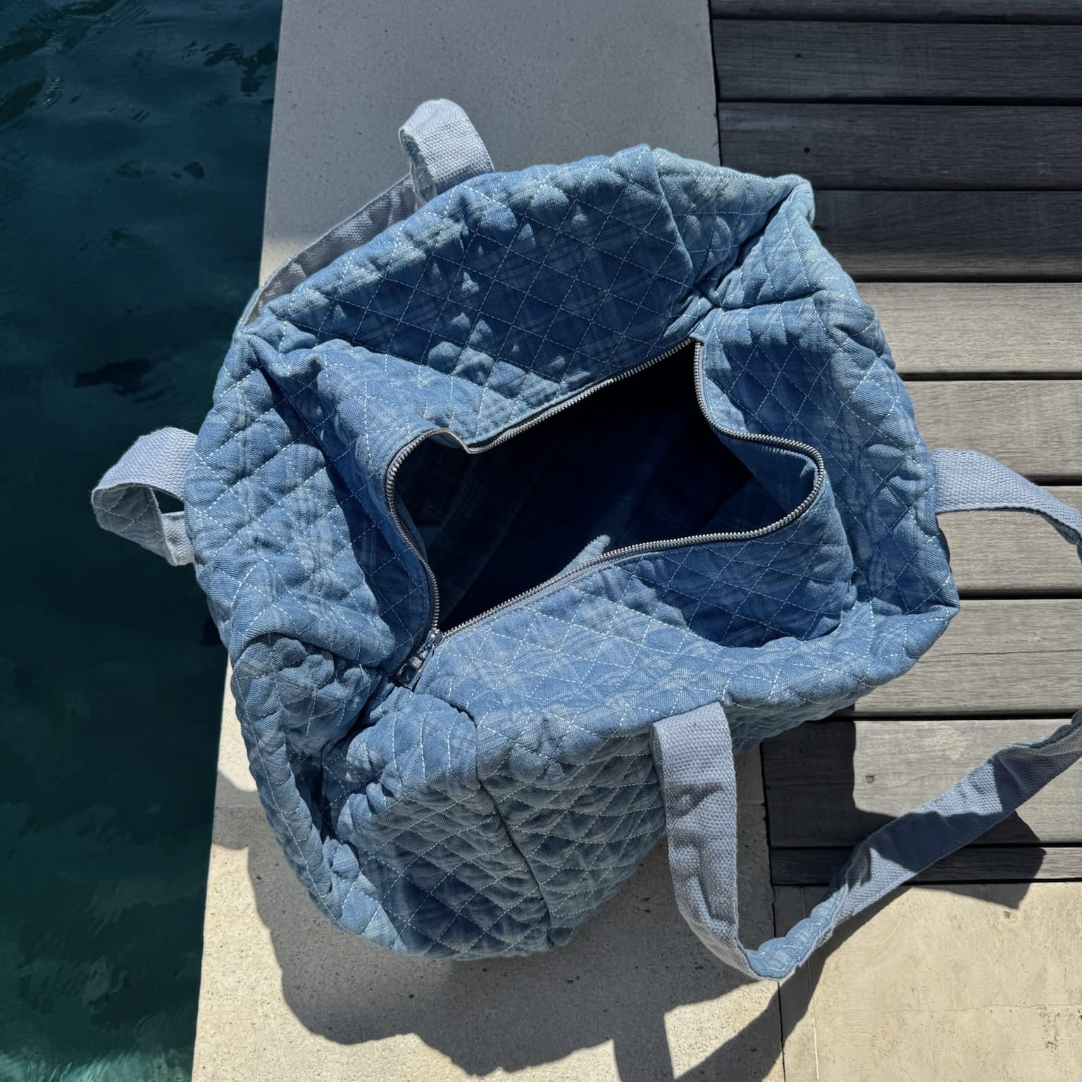 Denim Large Duffel Bag - Image 2